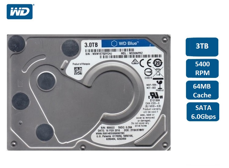 WD30NPRZ WESTERN DIGITAL 3TB BLUE HARD DRIVE