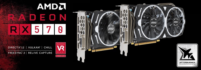 V341-077R MSI AMD RADEON RX 570 GRAPHICS CARD