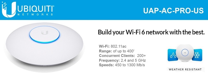 UBIQUITI NETWORKS UAP-AC-PRO-US UNIFI AC PRO ACCESS POINT