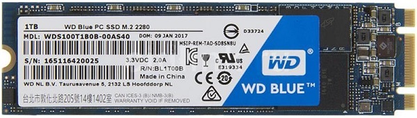WESTERN DIGITAL WDS100T1B0B BLUE 1TB SATA SSD